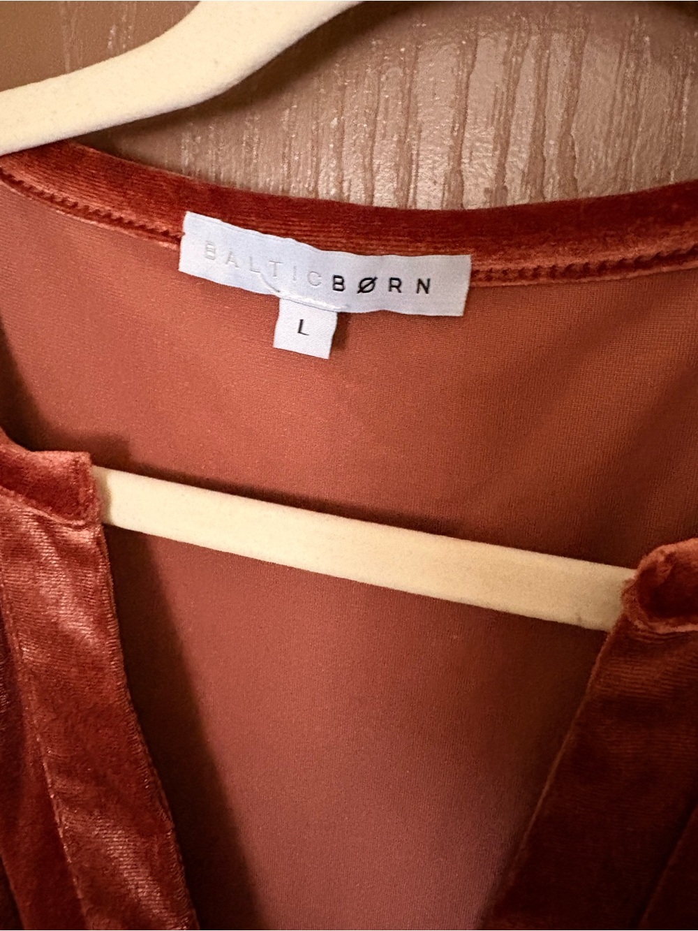 Baltic Born Rust Velvet V-Neck Maxi Dress - Picture 2 of 5